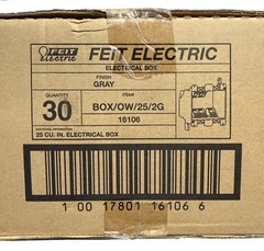 30 – 2-Gang Old Work Cut-In Electrical Switch / Outlet Box PVC Gray Fire Rated