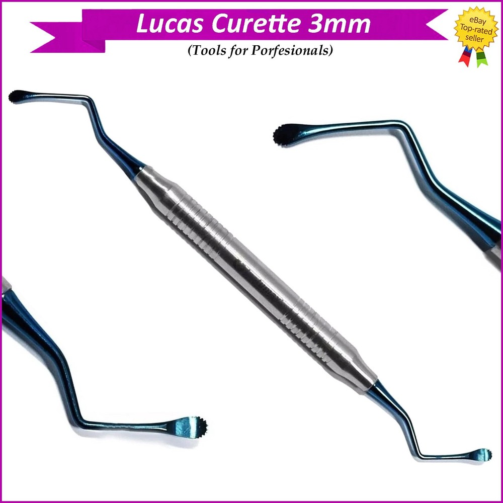 High-Quality Lucas Curette 3mm – Stainless Steel Dental Surgical Instrument