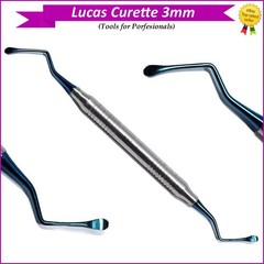 High-Quality Lucas Curette 3mm – Stainless Steel Dental Surgical Instrument