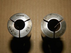 Lot of 2 Hardinge Collets 4NS 1/2″ and 4NS 9/16″