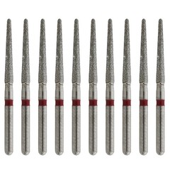 Dental Diamond Burs 850/016F Fine Round End Taper FG Bur High Speed Burr 10/PK