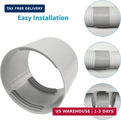 Qualward Air Conditioner Hose Extention Coupler 5.9 Inches, Portable AC Exhaust