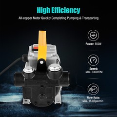110V Motor Oil Fuel Fluid Extractor Electric Transfer Pump Self Priming