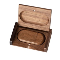 64GB USB3.0 Oval Wood Flash Drive Box, FEWINA Wooden USB Drive 64G USB 3.0 Su…