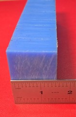 Nylon 6/6 Block 7.75″L, 2.21″W, 1.525″ Thick, 1 Lb, 1.7 oz. Blue Bar Stock