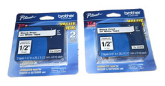 Brother TZE-2312PK Black Print on White Laminated Tape for P-touch Label Maker