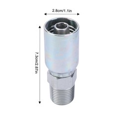 1/2″ Hose x 1/2″ NPTF Male Pipe Thread Hydraulic Hose End Crimp Fittings 12-Pack