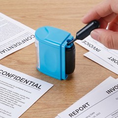 Identity ID Theft Protection Roller Stamp Guard Privacy Confidential Data Secure
