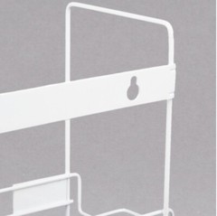 3-Tier Design Glove Box Holder White Wire Wall-Mount Saves Counter Space