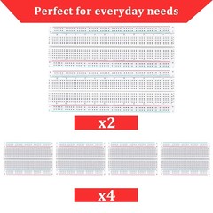 Breadboard, 6PCS Bread Board, Breadboard Kit Includes 2PCS 830 Point + 4PCS 400