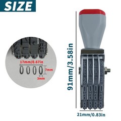4 Digit Number Roller Stamps – SUUJI Changeable 91 x 21 x 29 millimeters