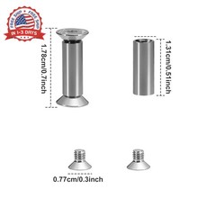 10 Packs Knife Handle Screws Rivets Bolts Fasteners,Hex Flat Head Screws for Bla