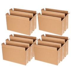 10Pcs Portable Khaki Corrugated Cardboard Boxes for Shipping and Storage Needs