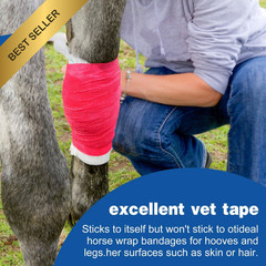 AZEN Self Adhesive Bandage Wrap 12 Pack 3 x 5 Yards Elastic Cohesive Vet Tape