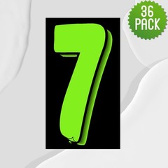 Versa-Tags 36 Number Seven (7) 7.5-Inch Green and Black Windshield Pricing Nu…