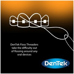 DenTek Floss Threaders for Braces, Bridges & Dental 50 Count (Pack of 1)