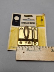 Vintage Stanley CD7080 US4 Cupboard Catch Satin Brass Plated Spring Latch New
