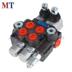11 GPM 2 Spool SAE Ports Hydraulic Monoblock Double Acting Control Valve
