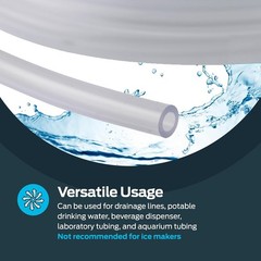 10 Ft Clear Vinyl PVC Tubing 1/2 Inch ID x 5/8 Inch OD – Versatile Plumbing S…