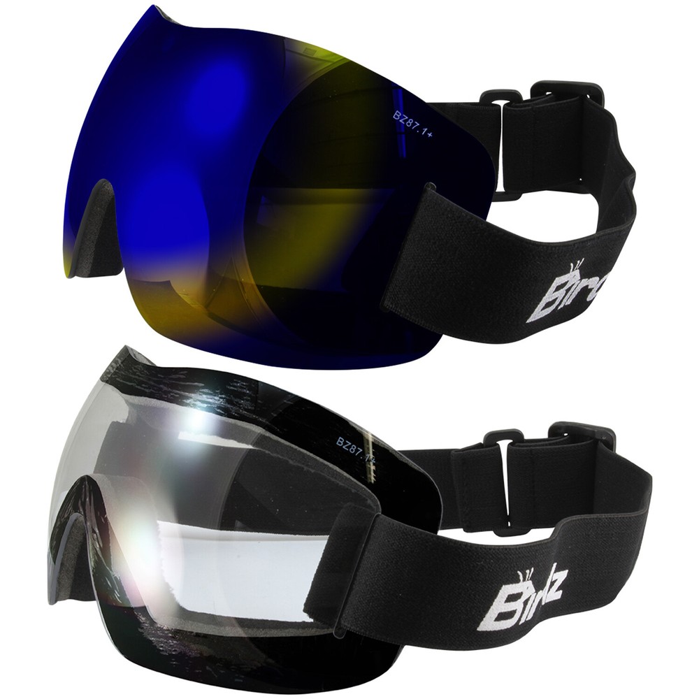2 Pairs of Birdz Eyewear Starling Skydiving Goggles with Clear & Blue Lenses