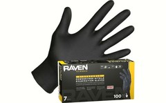 SAS 66518 Raven Powder-Free Black Nitrile Gloves LARGE ( 10 Boxes of 100 )
