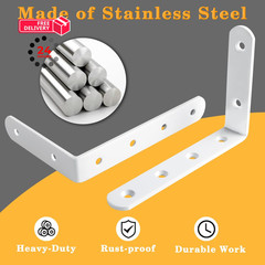 Alise Floating Shelf Brackets,L Brackets for Shelves Heavy 5×3 Inch, White