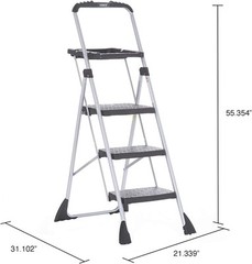 Cosco Max Steel Work Platform, Easy Fold One-Hand Lock, 1-Pack, Black