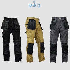 Mens Construction Cordura Knee Reinforcement Workwear Trousers Utility Work Pant