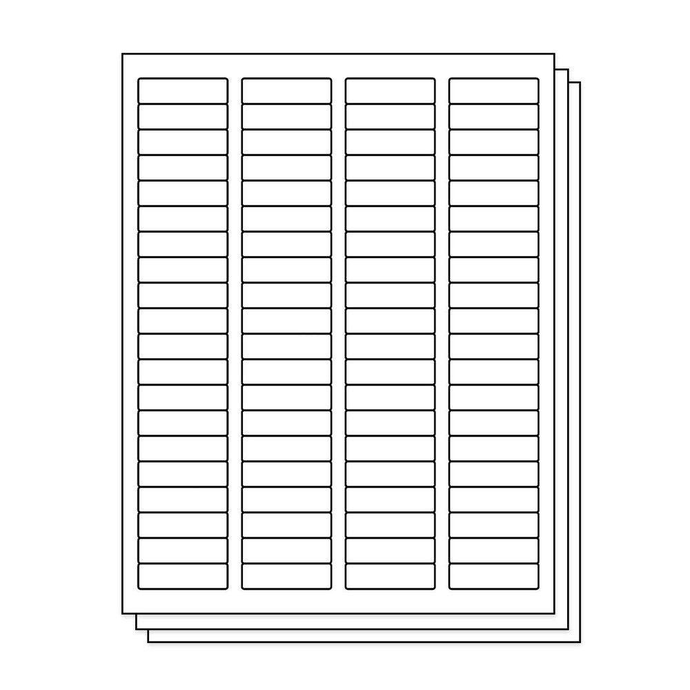 Officesmartlabels Blank Rectangular 1/2 X 1-3/4 Inch Return Address Labels For