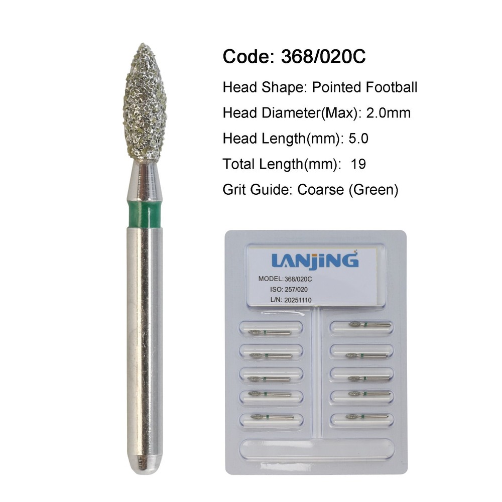 Dental Burs Diamond Egg Football FG Pear Round End Taper Cylinder High Speed 830