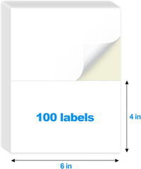 4X6 Inch Removable Labels 100 Pcs, Water/Oil/Tear Resistants No Residue for Home