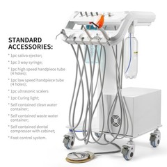 Portable Dental Delivery Unit With Air Compressor Curing Light Ultrasonic Scaler