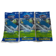 3 Pairs Clorox Durable Strength Latex-Free Re-Usable Nitrile Gloves – Medium
