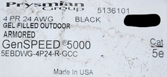 Prysmian/General Cable GenSPEED 5000 Cat5E UTP Armored OSP Networking Black/50ft