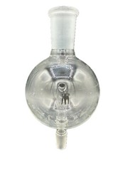 ADAMS & CHITTENDEN Glass 250mL Bump Trap 24/40 Upper Outer 14/20 Lower Inner Jts