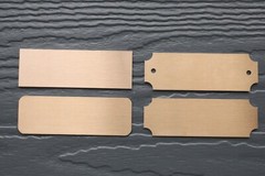 25 BLANK 1″x3″ Engraving Plates, Polished Gold Aluminum, stamping blank, craft