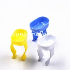 100 Pcs Dental Endo Finger Rings Disposable Dappen Dish Prophy Handy Bowl Mixing