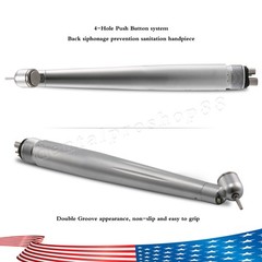 LED Dental Surgical Handpiece 45° Angle 4 Hole Midwest Rear Exhaust Impact Air
