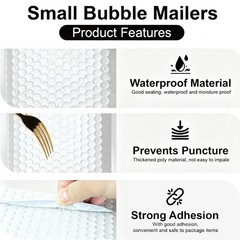 Poly Bubble Mailers Padded Envelopes Shipping Mailing Bags Any Size White Bulk