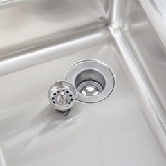 18″W x 24″L Steel One Bowl Commercial Underbar Sink with Left Drainboard