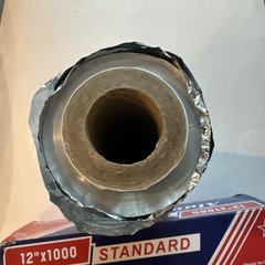 12” x 900 ft Aluminum Foil Roll Foodservice Wrap MISSING End Caps