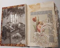 Junk Journal Boho Style Antique Vtg. Ephemera Handmade Book Lg. 9″x6.5″ 116 Pg.