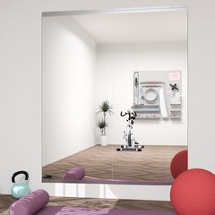 Home Gym Mirror, 57”X24”2PCS, Tempered Glass Frameless, Large Yoga Mirror, …