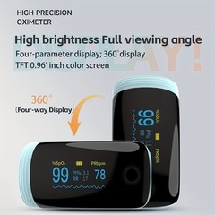 Rechargeable Pulse Oximeter Fingertip Oxygen Monitor Fingertip w/SpO2 Pulse Rate