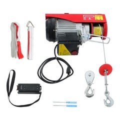 Electric Hoist 880lbs Crane Winch with Wireless Remote Control 850W 110V