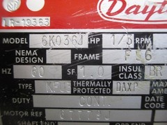 NEW DAYTON AC EXPLOSION PROOF INDUCTION MOTOR 1/3 HP, 1725 RPM, 1-PH 6K036J