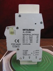 0.5a Mitsubishi Electric 0.5 amp 2 pole Circuit Breaker with Aux NF50-SMU-2-0.5