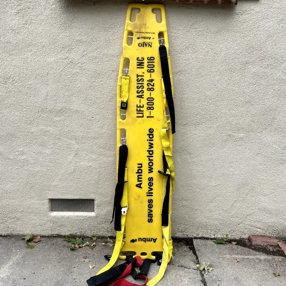NAJO Ambu Backboard 72″ x 16″ Spine Transfer Stretcher With Straps