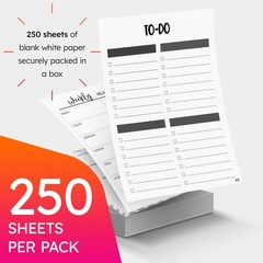 White Memo Sheets, Premium Weight 32lb Bond Unruled Loose Paper, Scratch Writ…