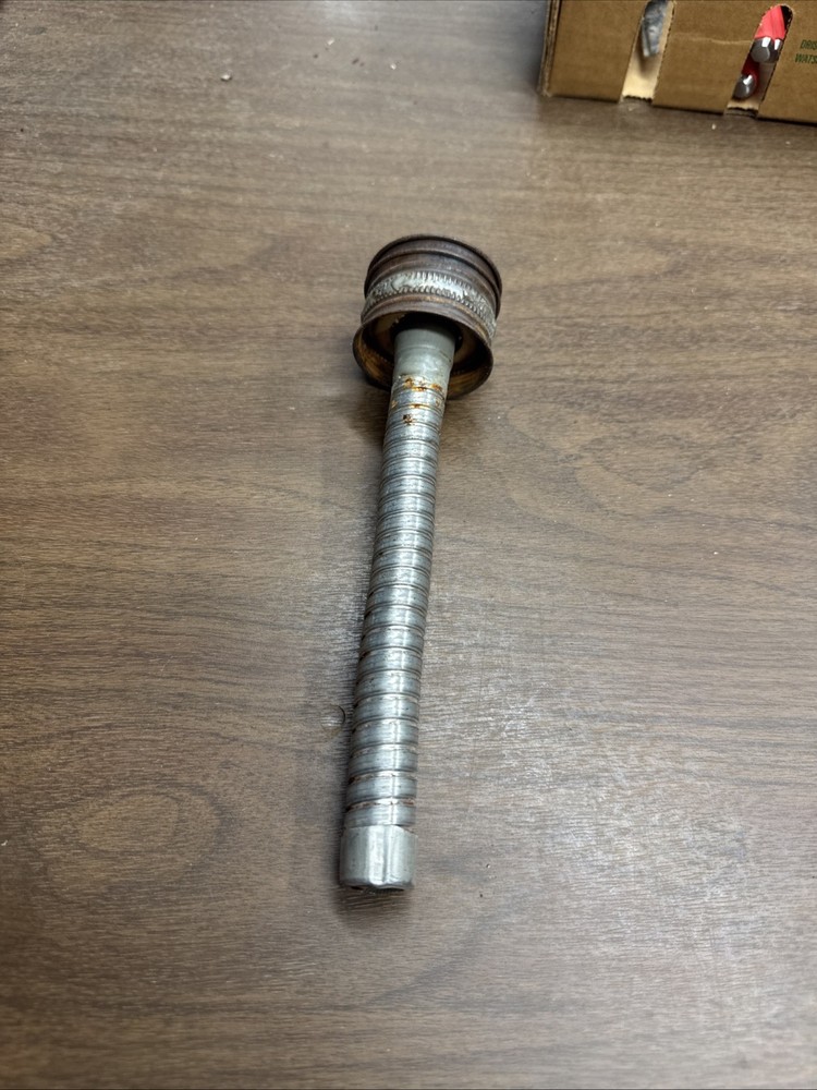 Vintage Gas Can Spout 7″ Metal Flexible Hose Gaskets Cap